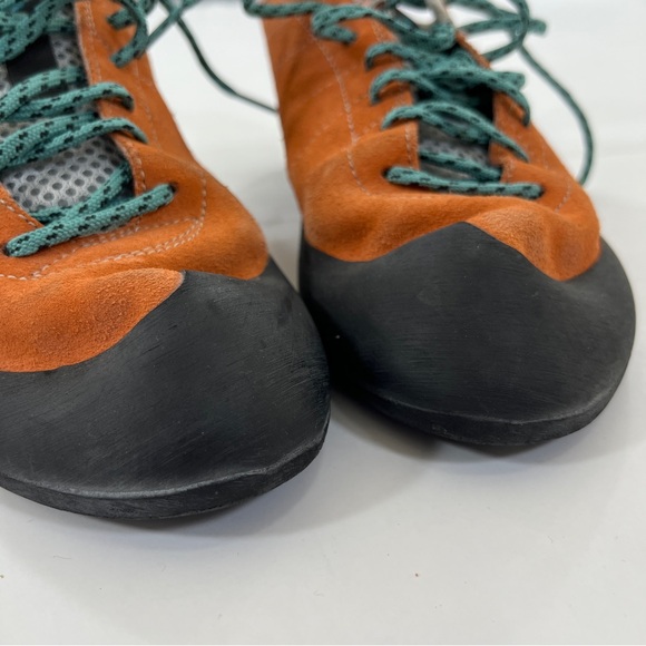 SCARPA Helix Womens 9.5 Mens 8.5 EU 41.5 Mandarin Climbing Shoes Made in Italy - Picture 7 of 16